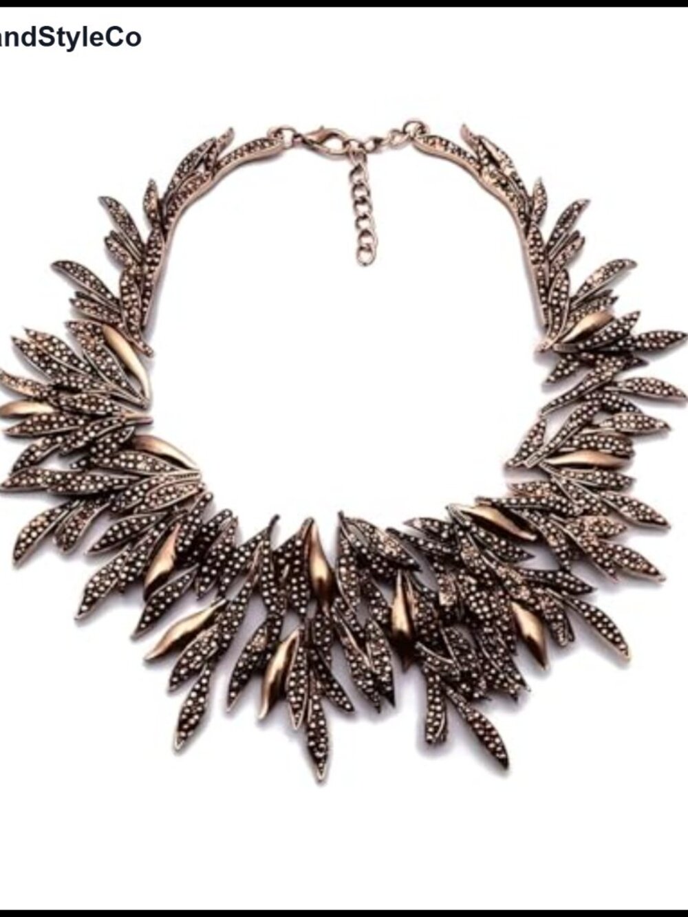 925 Sterling Silver Bib Necklace Chunk